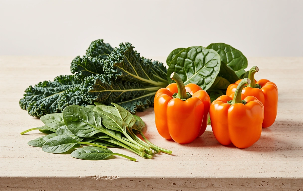 Légumes frais riches en nutriments pour les yeux